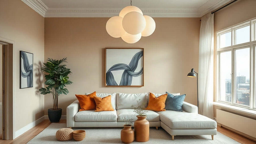 Cloud Lamp Shades: The Dreamy Lighting Trend Taking Over UK Homes in modern living room with Scandinavian decor.
