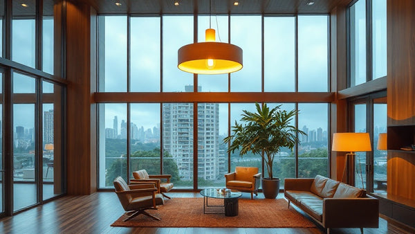 How to Choose the Perfect Danish Pendant Light for Your Summer Kitchen Renovation - modern living room with large windows