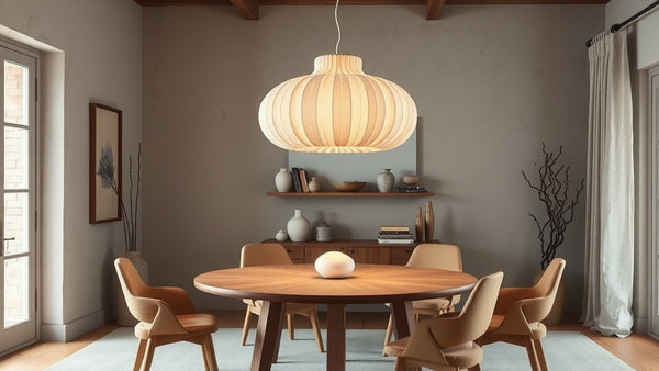 Stylish dining room featuring Wabi Sabi Pendant Lights: The 2026 Trend That's Transforming British Homes.