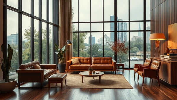 Luxury living room with large windows featuring Nordic floor lamp, illustrating 7 Nordic Floor Lamp Specifications Every Architect Should Know for Spring Renovations.