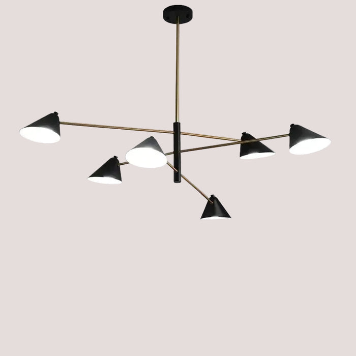 Cone Shaped Classic 50s Pendant Light in a stylish black and gold design, perfect for modern home decor.