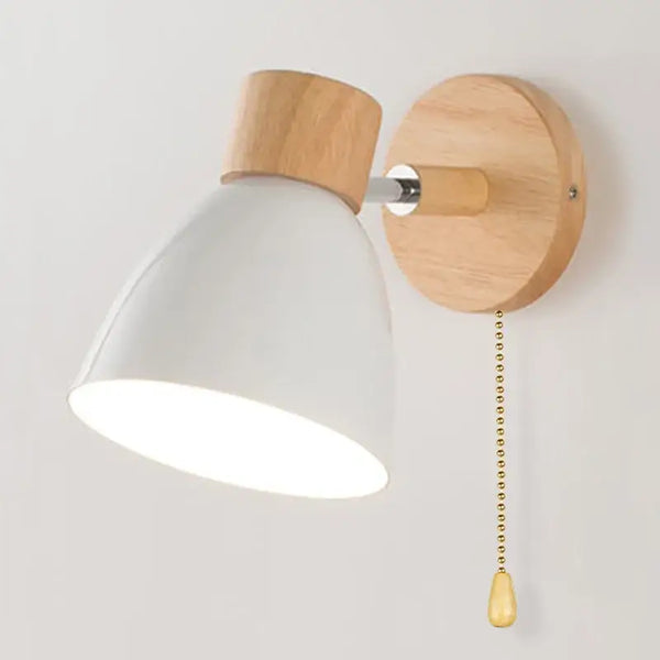 Modern Sconce With Switch featuring a stylish design and easy-to-use pull chain.