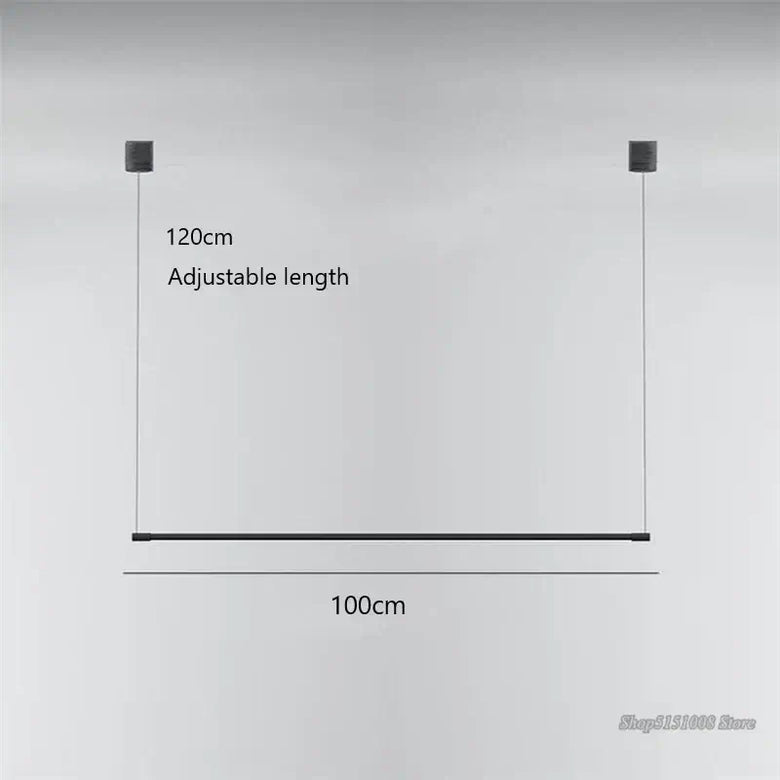 Super Simple Linear Lighting adjustable length 100cm and 120cm dimensions for modern interiors.