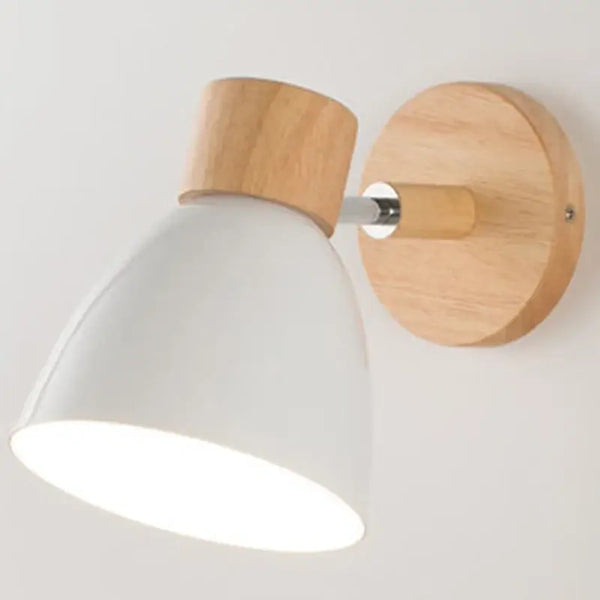Modern Sconce With Switch featuring sleek design and warm wooden accents, perfect for modern home decor.