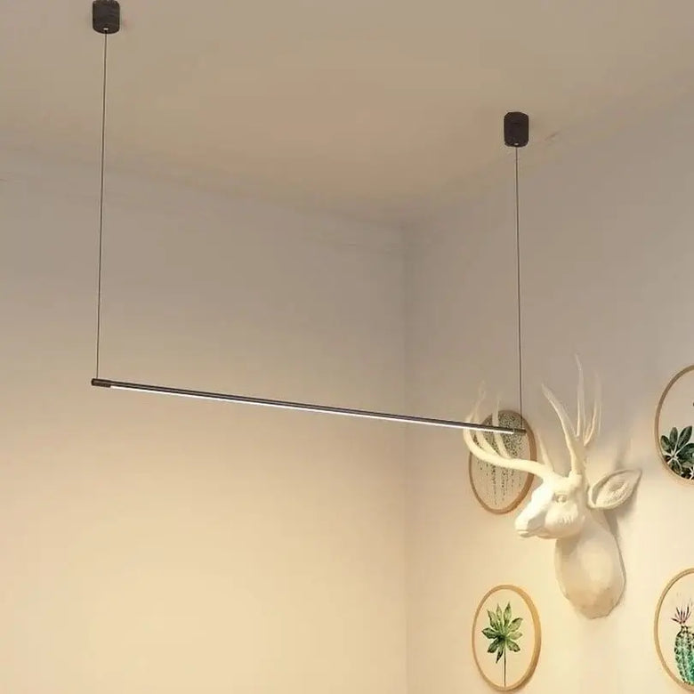 Super Simple Linear Lighting in modern decor with minimalistic design and wall art accent.