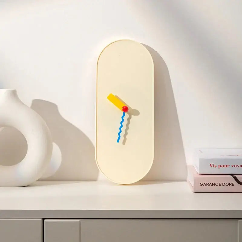 Nordic Vertical Wall Clock - Minimalist Silent Design