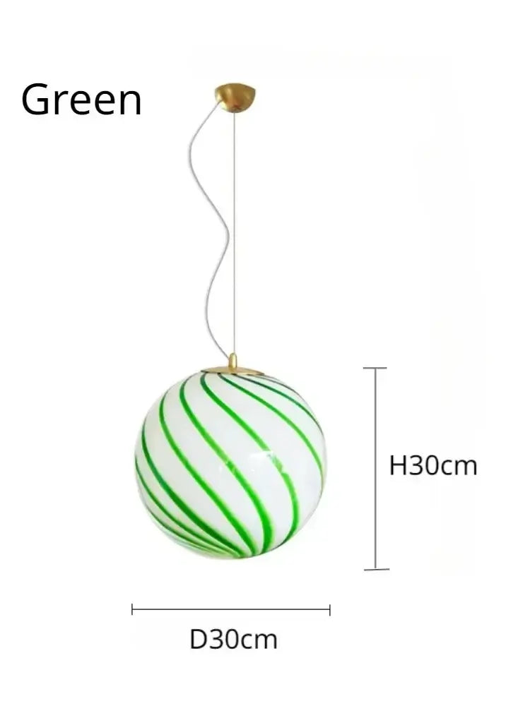 Candy Pendant Lamp – Swirl Glass Chandelier for Hospitality & Art Spaces