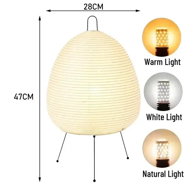 Japanese Rice Paper LED Floor & Table Lamps