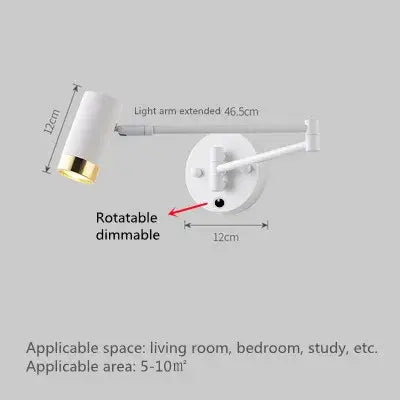 Vintage Loft Bedside Reading Light Fixture dimensions, features, and design for versatile home decor.