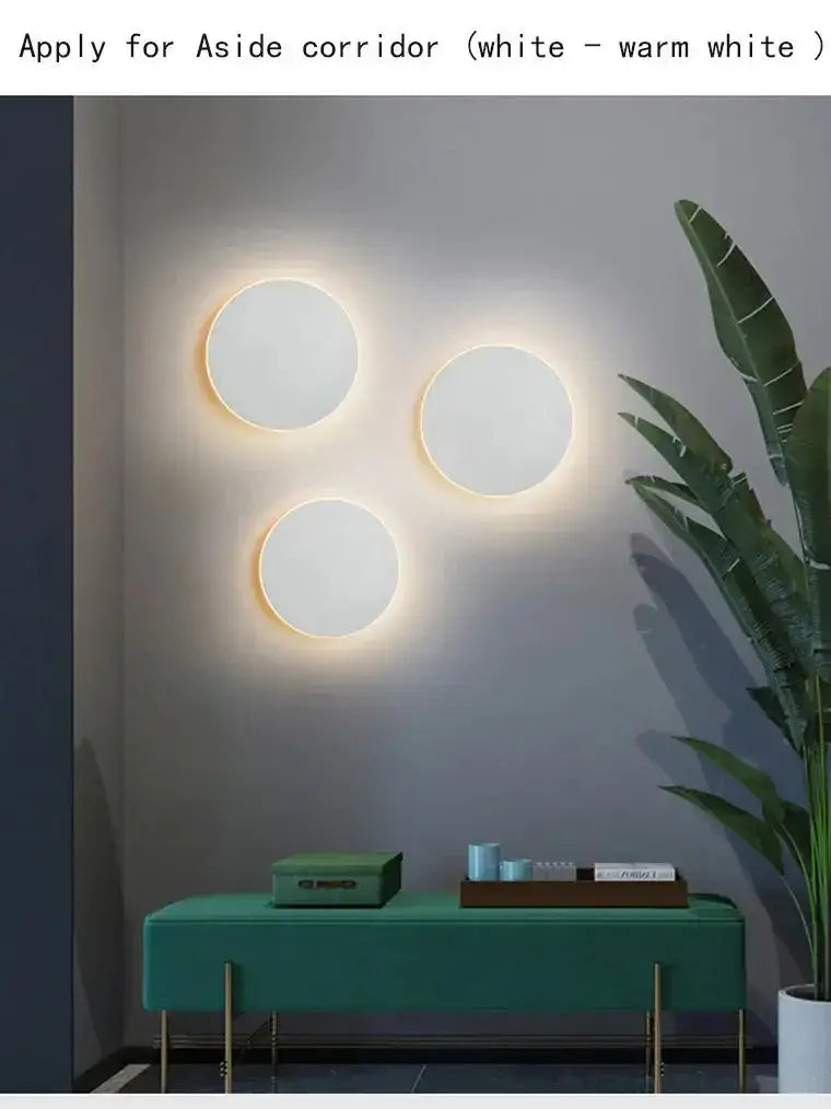 Lampe murale: rond en cuivre moderne