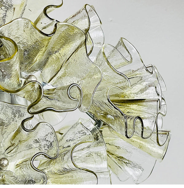 Luxury Flower-Shaped Glass Chandelier 45cm