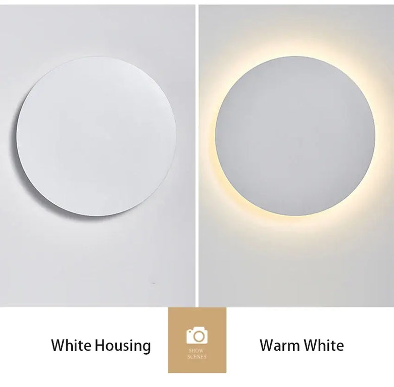 Lampe murale: rond en cuivre moderne