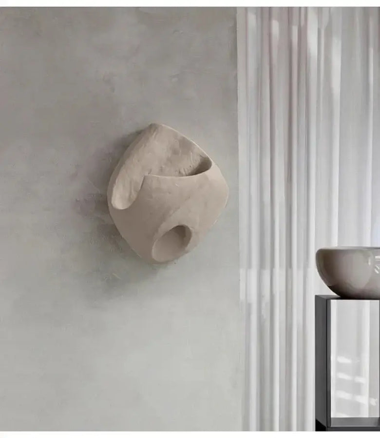 Organic Zen Stone LED Wall Light for Warm Ambient Glow