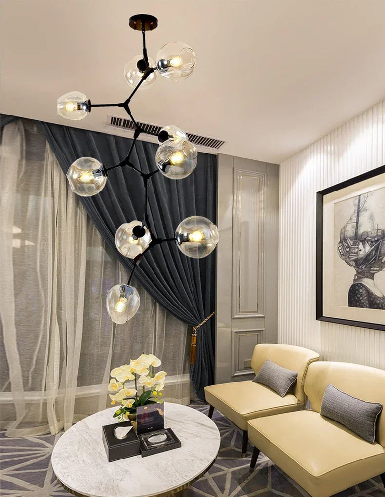 Nordic Molecular Glass Chandelier