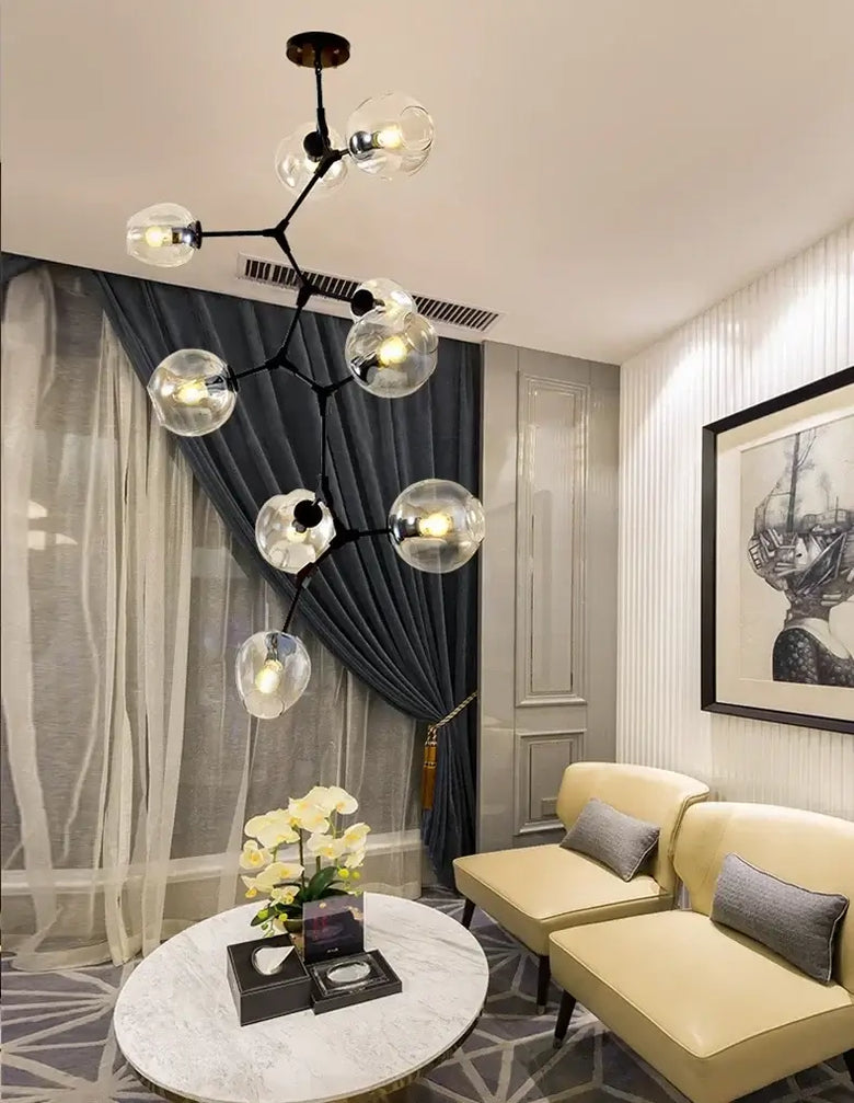 Nordic Molecular Glass Chandelier