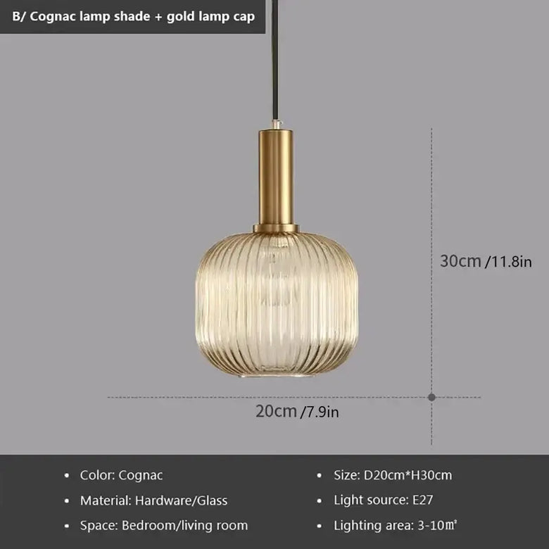 Modern Nordic Glass Pendant Light – Sculptural Hanging Fixture