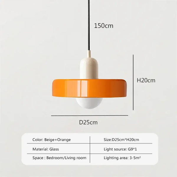 Italian Glass 70s Pendant Lights | Vintage Elegance | Shop Now! orange and beige pendant lamp with adjustable height