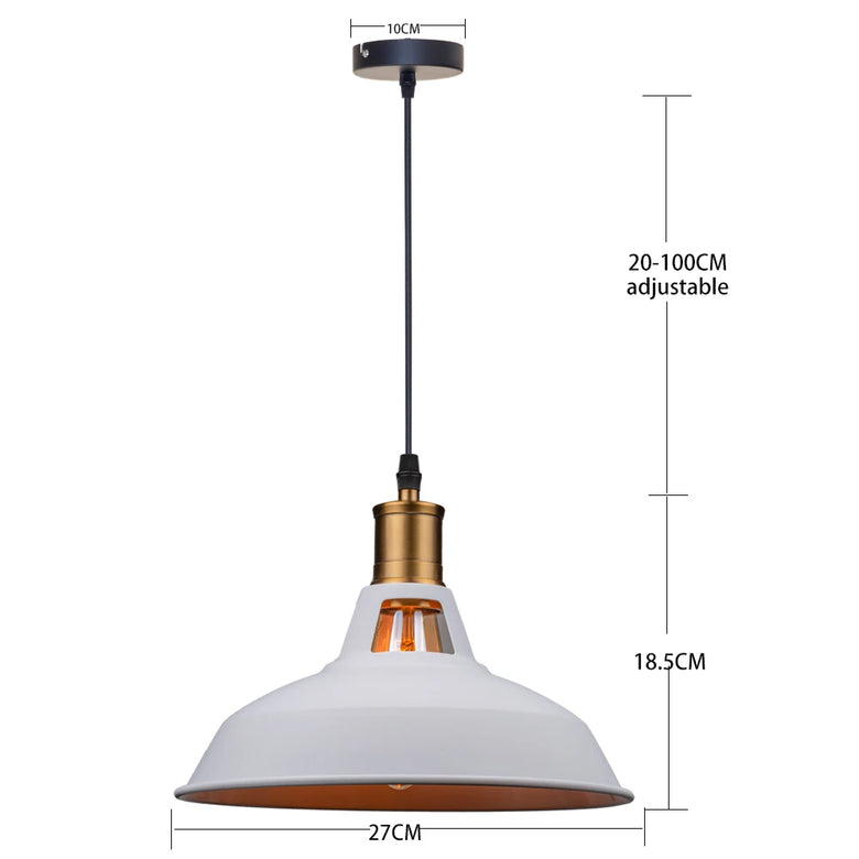 Industrial Metal Dome Pendant Light