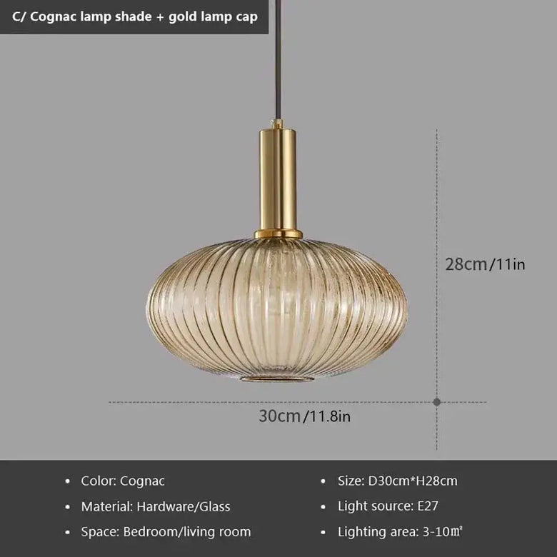Modern Nordic Glass Pendant Light – Sculptural Hanging Fixture