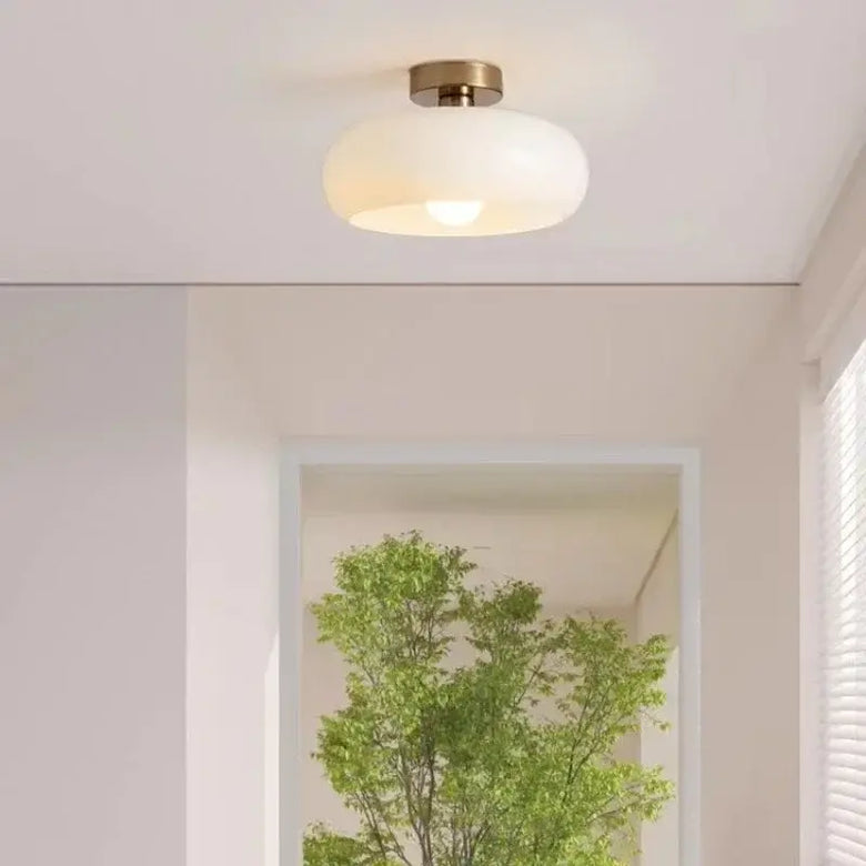 Bauhaus Glass LED Hanging Light I Orange/ White I Various Designs