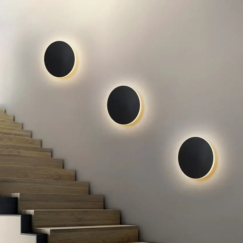 Lampe murale: rond en cuivre moderne