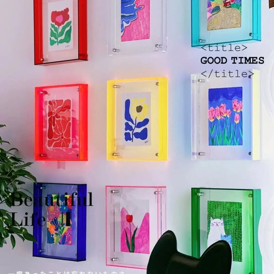 80s Fluorescent Acrylic Picture Frame