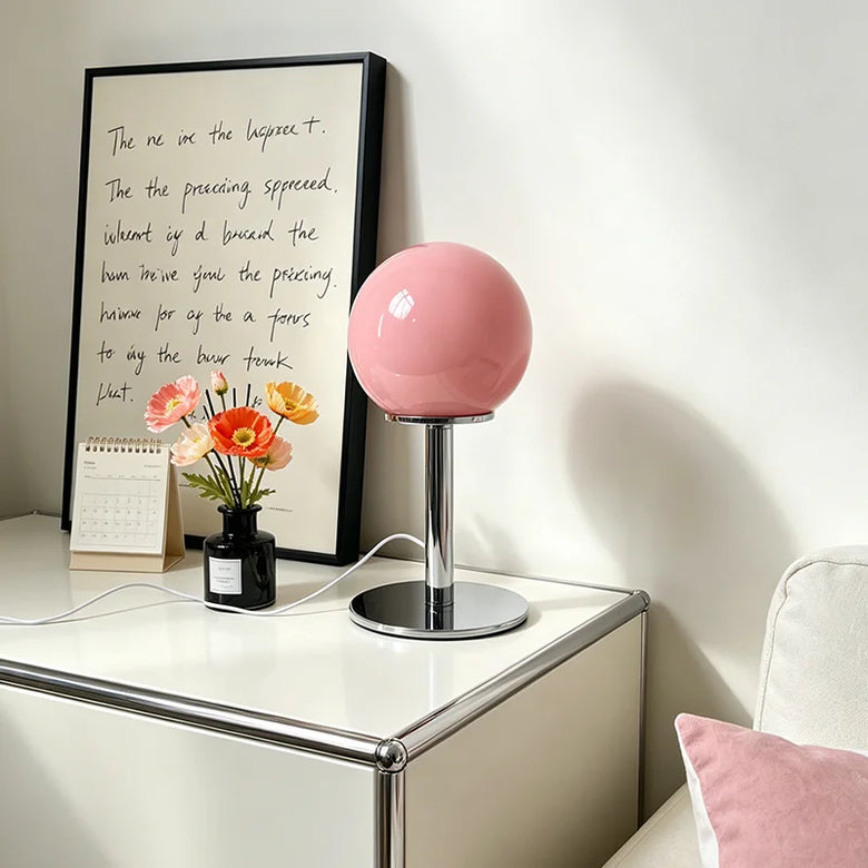 Bauhaus Small Glass Sphere Table Lamp, USB and Dimmable
