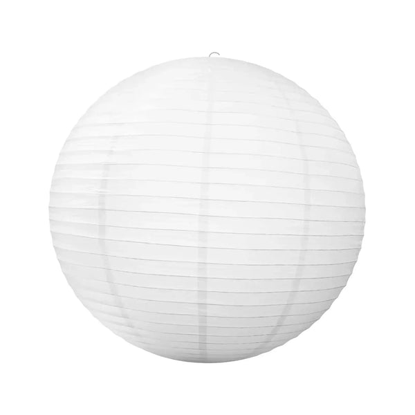 Japanese Rice Paper Pendant Lights - Elegant white rice paper lantern with a classic round design for home decor.