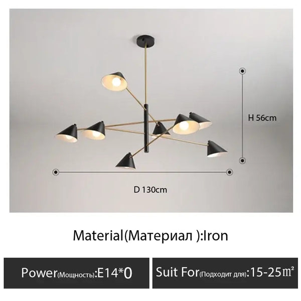 Cone Shaped Classic 50s Pendant Light - stylish iron design, perfect for 15-25m² spaces with easy installation.