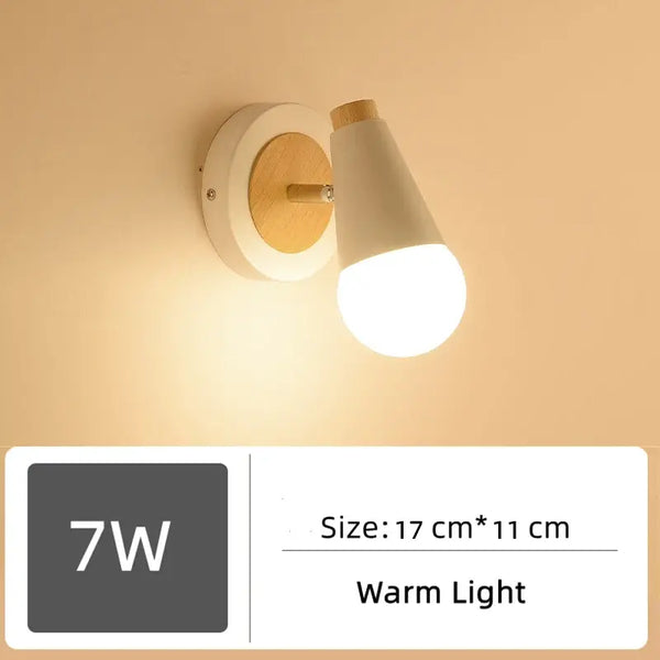 Wood and Frosted Glass Japanese Minimalist Sconces illuminating a warm light in a modern design.