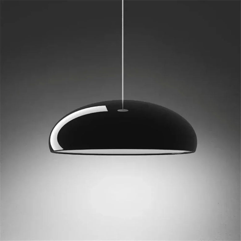 Glossy Dome Pendant Light – Dimmable Mid-Century Modern