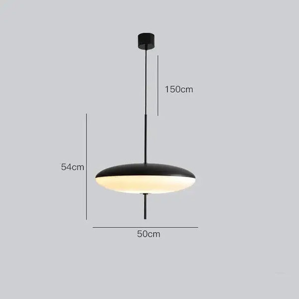 Nordic LED Pebble Pendant Light – Minimalist Ceiling Lamp dimensions shown in a modern interior design setting.