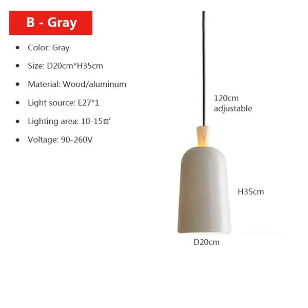 Colourful, modern, metal Danish Light Pendant in gray, showcasing minimalist design and high-quality materials.
