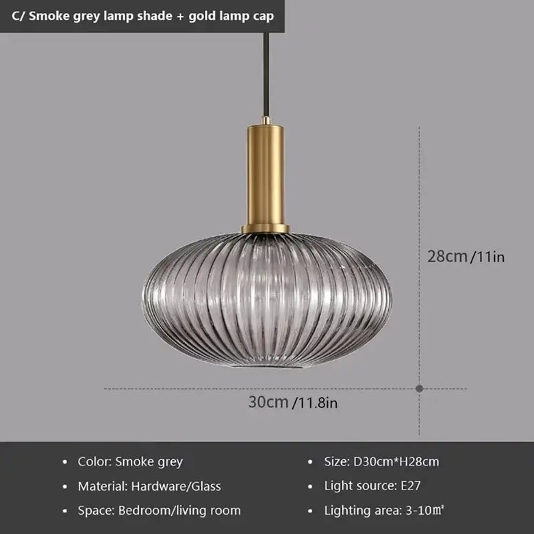 Modern Nordic Glass Pendant Light – Sculptural Hanging Fixture