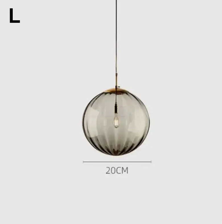 Delicious Lollipop Modern Pendant Light featuring a 20cm smoky glass ball and sleek iron finish for stylish decor.