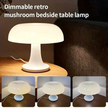 Italian 60's Retro Mushroom Table Lamp - USB Rechargeable