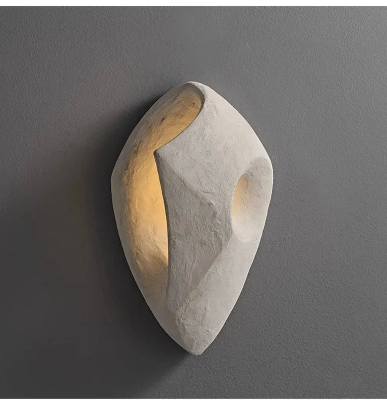 Organic Zen Stone LED Wall Light for Warm Ambient Glow