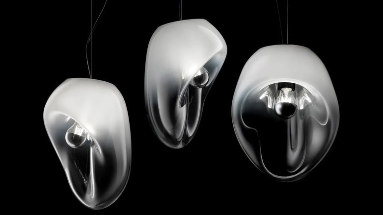 Modern Sculptural Glass Pendant Light with Organic Form