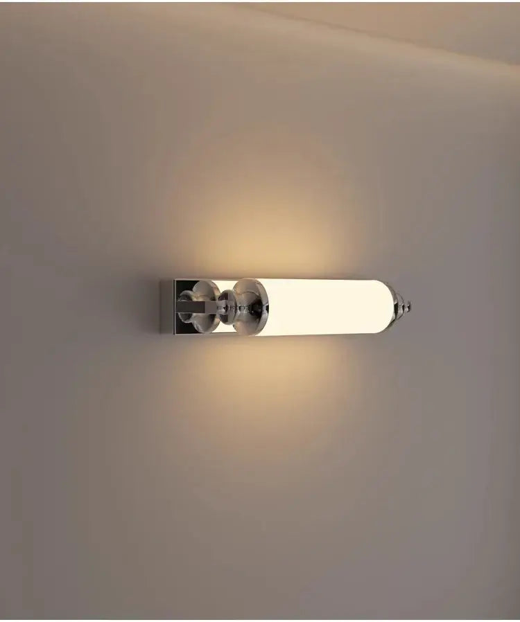 Steel & Glass Modern Wall Light 30cm
