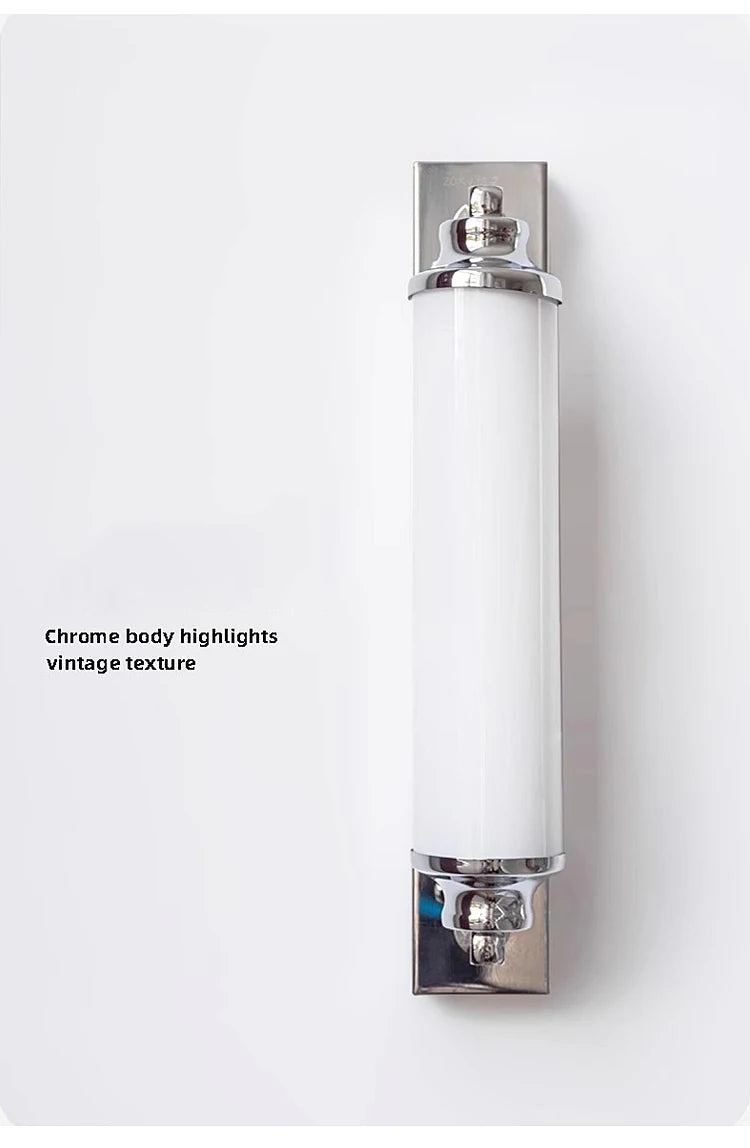 Steel & Glass Modern Wall Light 30cm
