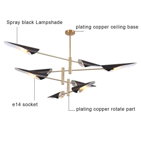 Hoxton - Typical 50s Pendant Light showcasing spray black lampshade and plating copper ceiling base.