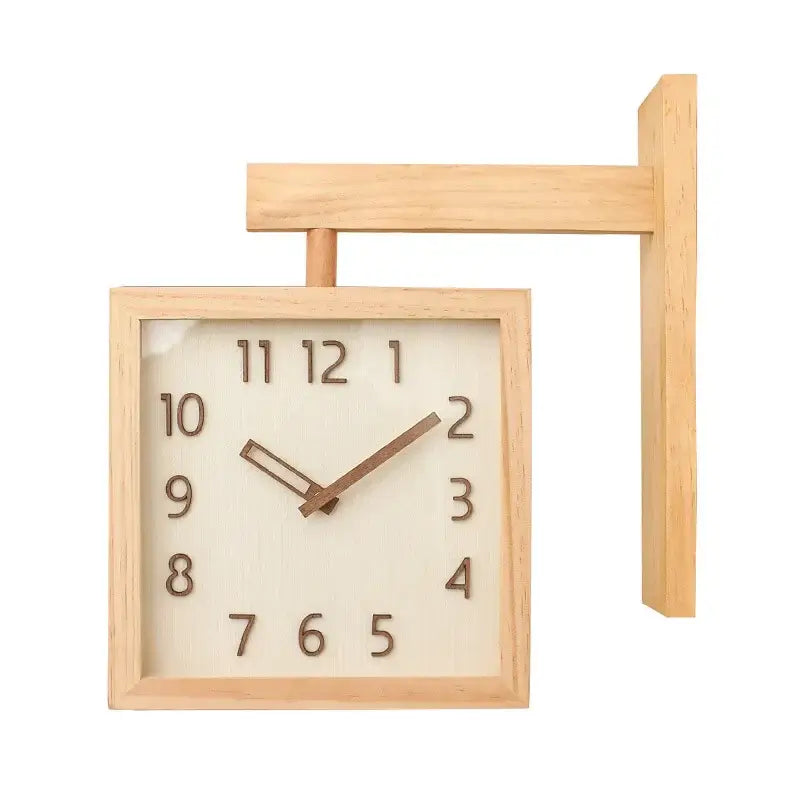 Very Unique Double Sided Wooden Wall Clock
