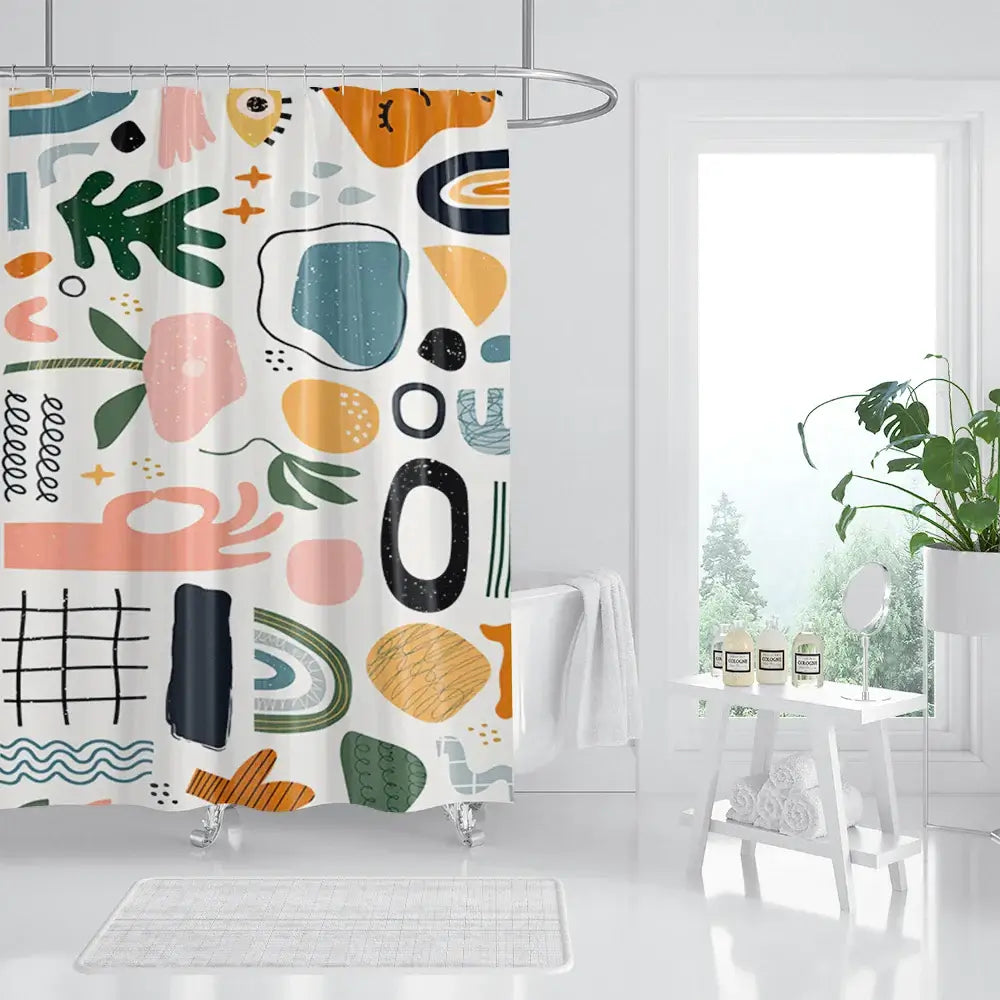 Mid-Century Modern & Pop Art Shower Curtains