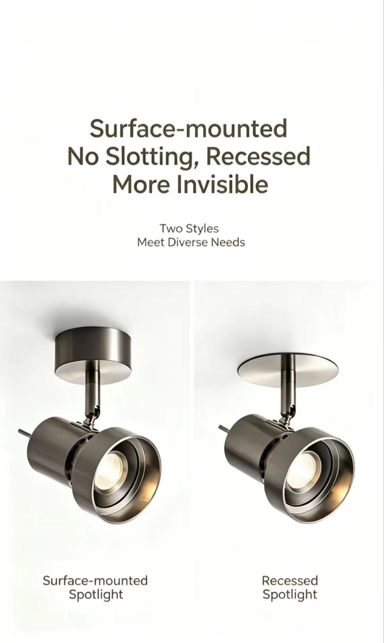 Adjustable, Rotatable Brushed Nickel Spotlight