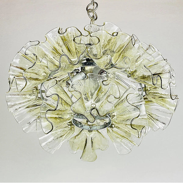 Luxury Flower-Shaped Glass Chandelier 45cm