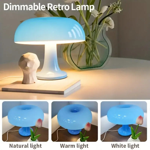 Italian 60's Retro Mushroom Table Lamp - USB Rechargeable