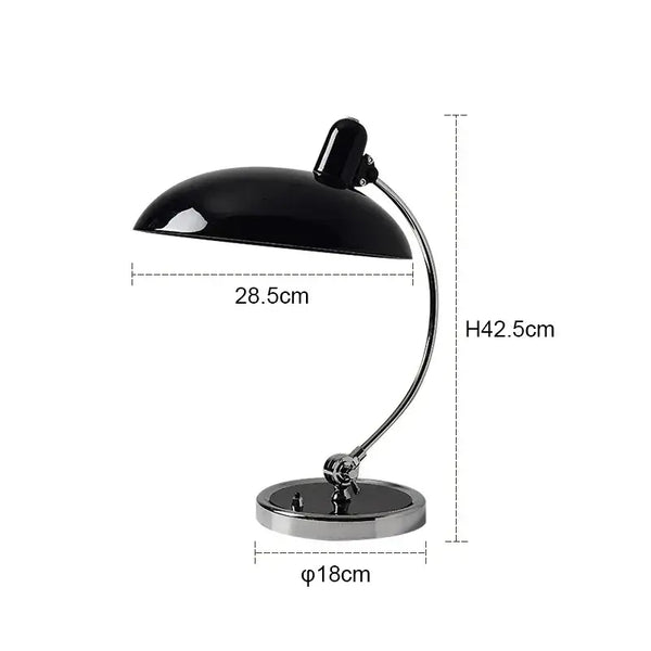 Bedside Table Lamp - Timeless Design and Modern Functionality, vintage-inspired Danish design, sleek black shade.