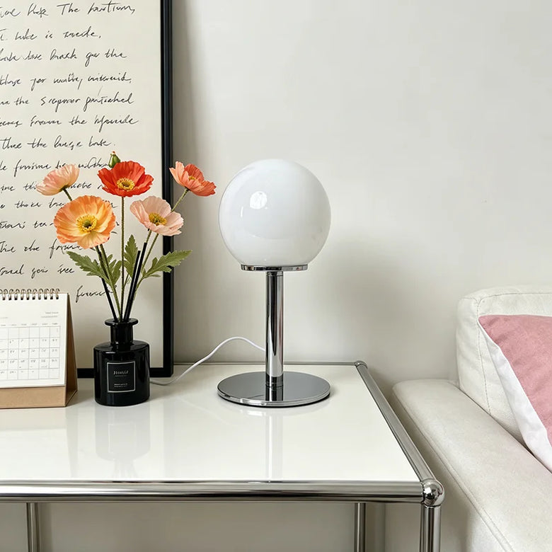 Bauhaus Small Glass Sphere Table Lamp, USB and Dimmable