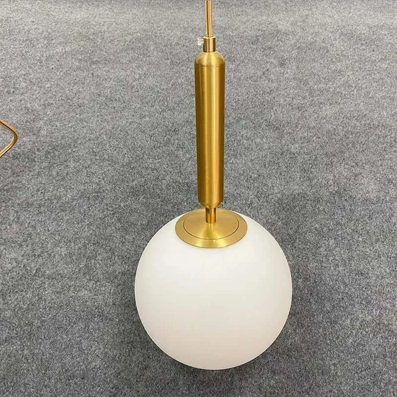 Modern Gold Glass Ball Pendant