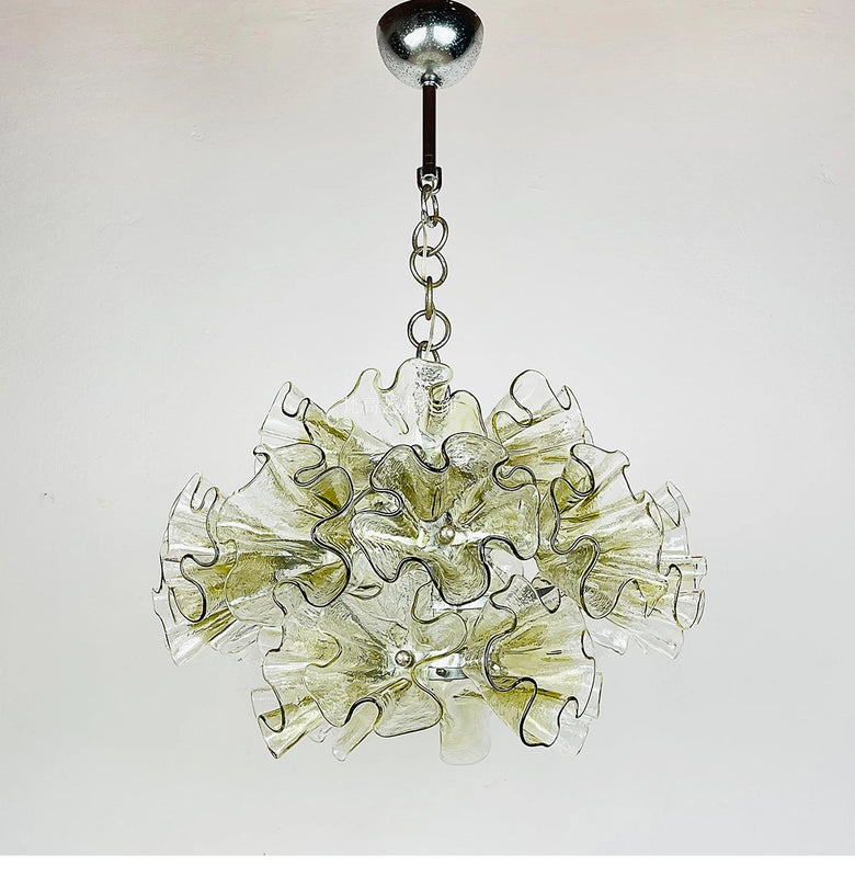 Luxury Flower-Shaped Glass Chandelier 45cm